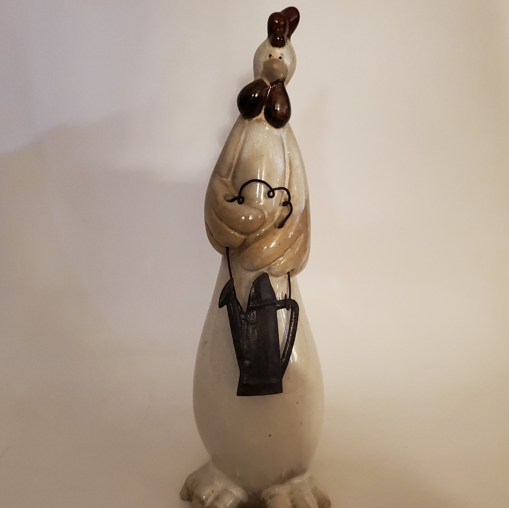 Ceramic Rooster chicken figurine farmhouse country primitive garden home decor - Picture 6 of 16